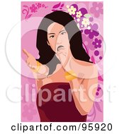 Royalty Free RF Clipart Illustration Of A Performing Female Singer 5
