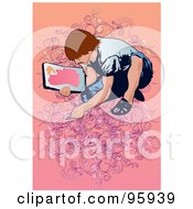 Royalty Free RF Clipart Illustration Of A Talented Artist Painting