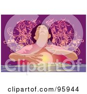 Royalty Free RF Clipart Illustration Of A Psychic Fortune Teller With A Crystal Ball 1