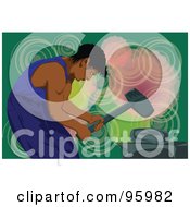 Royalty Free RF Clipart Illustration Of An Industrial Worker 1