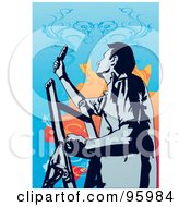 Royalty Free RF Clipart Illustration Of A House Painter 1