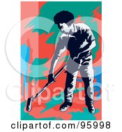 Royalty Free RF Clipart Illustration Of A House Painter 4