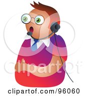 Poster, Art Print Of Customer Service Man Wearing A Headset