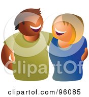 Poster, Art Print Of Happy Hispanic Man And Caucasian Woman