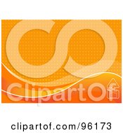 Royalty Free RF Clipart Illustration Of An Orange Background With Waves And Halftone