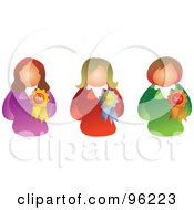 Royalty Free RF Clipart Illustration Of A Digital Collage Of Three Businesswomen With Award Ribbons by Prawny