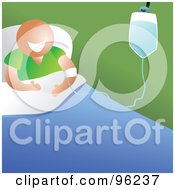 Royalty Free RF Clipart Illustration Of A Man Smiling While Going Through Chemo
