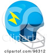 Royalty Free RF Clipart Illustration Of A Blue And Yellow American Football Sports Helmet by Rasmussen Images