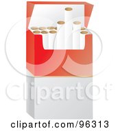 Poster, Art Print Of Red And White Package Of Cigarettes
