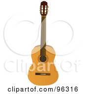 Royalty Free RF Clipart Illustration Of A Traditional Acoustic Guitar by Rasmussen Images #COLLC96316-0030