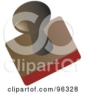 Royalty Free RF Clipart Illustration Of A Wooden Office Stamp