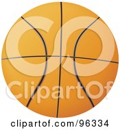 Poster, Art Print Of Orange Basketball With Black Lines