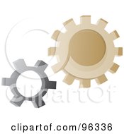 Poster, Art Print Of Gray And Brown Gear Cogs