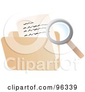 Poster, Art Print Of Magnifying Glass Searching A File