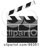 Royalty Free RF Clipart Illustration Of A Plain Cinemar Clapper Board by Rasmussen Images #COLLC96351-0030