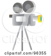 Royalty Free RF Clipart Illustration Of A Movie Camera by Rasmussen Images