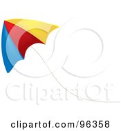Royalty Free RF Clipart Illustration Of A Colorful Kite Flying In The Wind 1