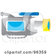 Royalty Free RF Clipart Illustration Of A Gray Video Camera