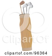 Royalty Free RF Clipart Illustration Of A Bag Of Golf Clubs by Rasmussen Images