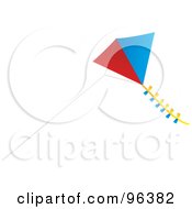 Royalty-Free (RF) Clipart Illustration of a Colorful Kite Flying In The Wind - 4 by Rasmussen Images #COLLC96382-0030