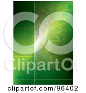 Poster, Art Print Of Glowing Green Botanical Background With Copyspace For Text