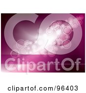 Royalty Free RF Clipart Illustration Of A Pink Glowing Circle Background With A Bar For Text