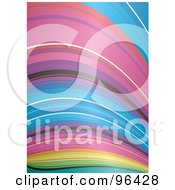 Royalty Free RF Clipart Illustration Of A Vertical Background Of A Rainbow Ridge by michaeltravers