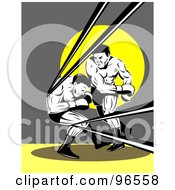 Poster, Art Print Of Boxers In A Ring - 1