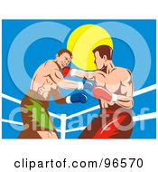 Poster, Art Print Of Boxers In A Ring - 10