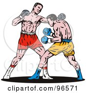Poster, Art Print Of Boxers In A Ring - 11