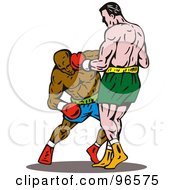 Royalty Free RF Clipart Illustration Of Boxers In A Ring 14
