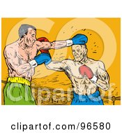 Poster, Art Print Of Boxers In A Ring - 19