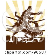 Poster, Art Print Of Boxers In A Ring - 26
