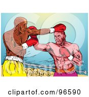 Poster, Art Print Of Boxers In A Ring - 28