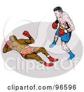 Poster, Art Print Of Boxers In A Ring - 33