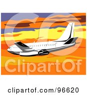 Poster, Art Print Of Commercial Airplane In Flight - 11