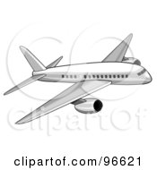 Poster, Art Print Of Commercial Airplane In Flight - 12