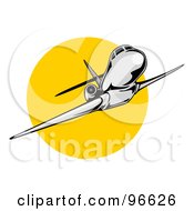 Royalty Free RF Clipart Illustration Of A Commercial Airplane In Flight 17