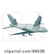 Poster, Art Print Of Commercial Airplane In Flight - 25