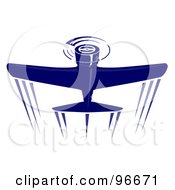 Royalty Free RF Clipart Illustration Of A Speedy Blue Plane