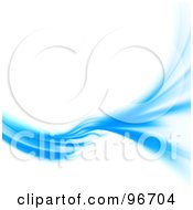 Royalty Free RF Clipart Illustration Of A Blue Swoosh Turning And Spreading Over White by Arena Creative #COLLC96704-0094