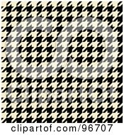 Poster, Art Print Of Cream And Black Tight Seamless Houndstooth Pattern Background