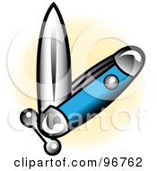 Royalty Free RF Clipart Illustration Of A Switch Blade Knife Tattoo Design by Andy Nortnik