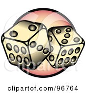 Poster, Art Print Of Pair Of Dice With 7 Tattoo Design