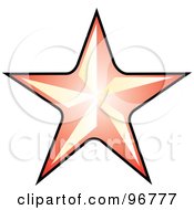 Royalty Free RF Clipart Illustration Of A Red Star Tattoo Design by Andy Nortnik