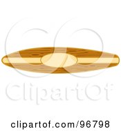 Royalty Free RF Clipart Illustration Of A Horizontal Wooden Surfboard