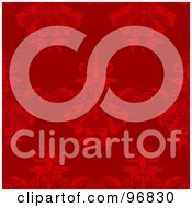 Poster, Art Print Of Beautiful Seamless Ornate Red Flourish Pattern Background