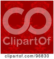 Royalty Free RF Clipart Illustration Of A Beautiful Seamless Ornate Red Flourish Pattern Background