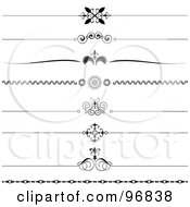 Poster, Art Print Of Digital Collage Of Black And White Ornate Website Rule Dividers