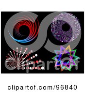 Royalty Free RF Clipart Illustration Of A Digital Collage Of Circular And Spiral Designs